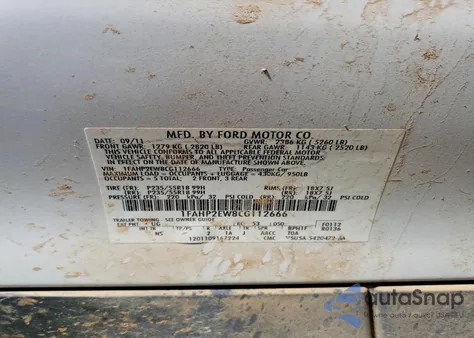 2012 Ford Taurus Sel from USA, damaged, VIN 1FAHP2EW8CG112666